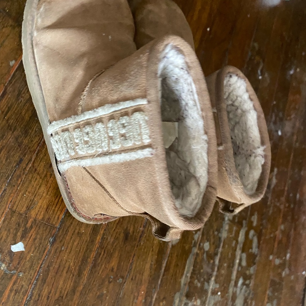 UGG Tan Fleece-Lined Boots